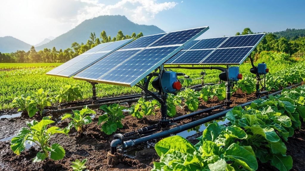 sustainable agriculture solar powered irrigation system